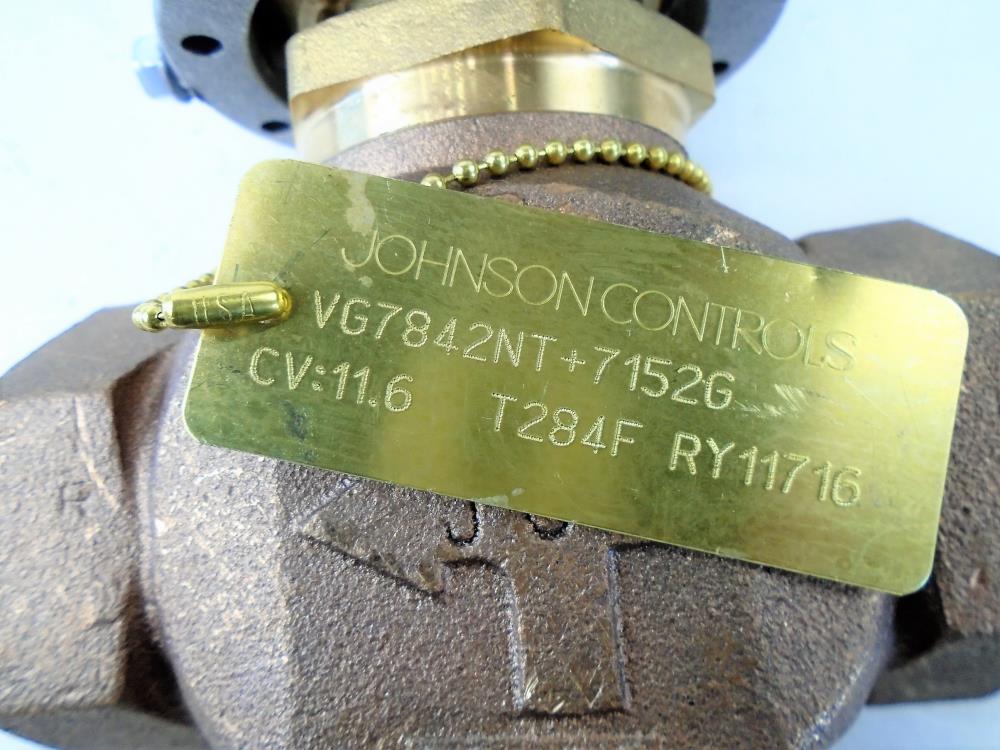 Johnson Controls 1" NPT 3-Way Globe Valve VG7842NT+7152G w/Actuator VA-7152-1001